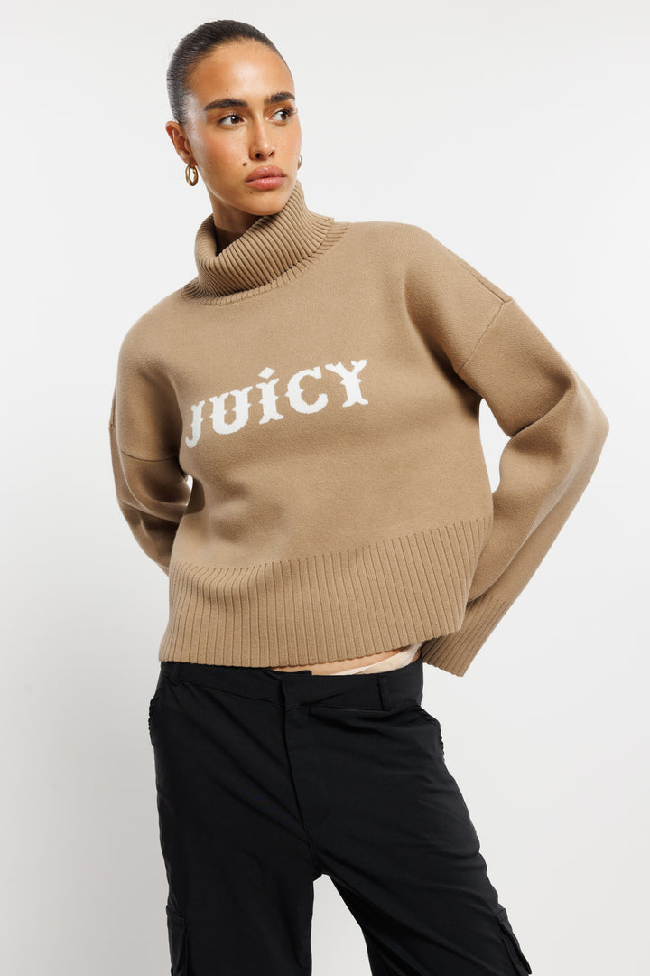 סוודר גולף Juicy Couture בצבע חום