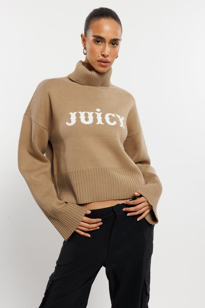 סוודר גולף Juicy Couture בצבע חום